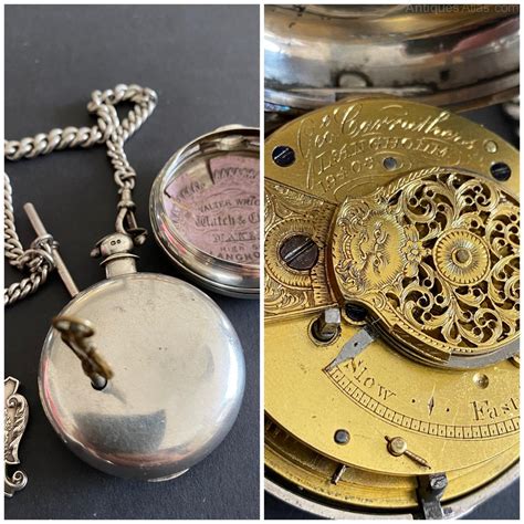 Antiques Atlas Pair Cased Verge Fusee Albert Chain London 1835