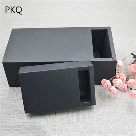 Custom Black Kraft Cardboard Gift Boxes Large Size Pcs