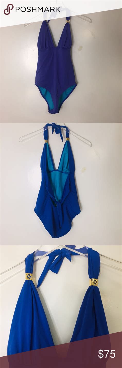 Vix One Piece Royal Blue Bathing Suit Size Large Vix Royal Blue