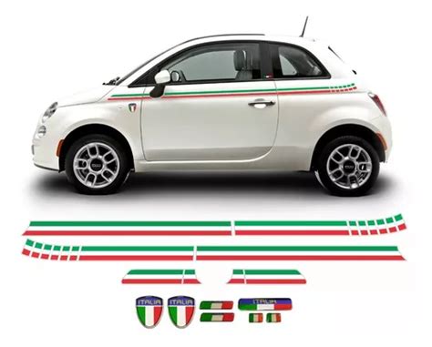 Kit Completo Adesivo Fiat 500 Coluna Resinado Tuning Kit08