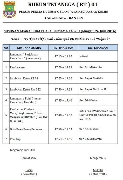 Contoh Susunan Acara Buka Bersama Di Kampus Merdeka Mengajar Imagesee