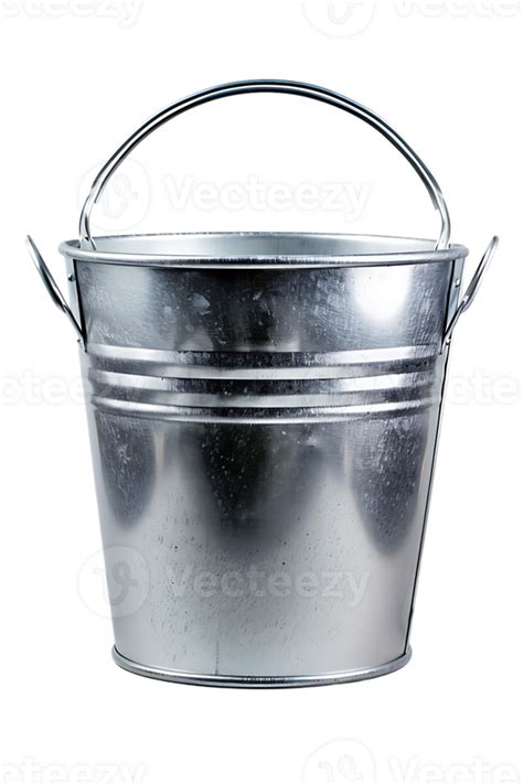 Metal Bucket Isolated Against A Transparent Background 48741942 Png