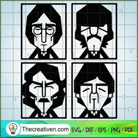 Beatles Silhouette Silhouette Svg Silhouette Studio Beatles Art The