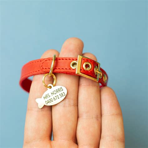 Cute Cat Collar Personalized Leather Collar Custom Collar Etsy