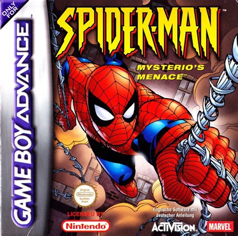 Spider Man Mysterios Menace 2001 Game Boy Advance Box Cover Art Mobygames