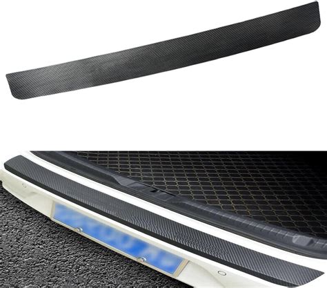 Gzruica Rear Bumper Protector Guard Carbon Fiber Trunk