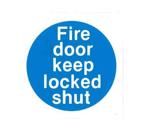 Fire Door Keep Locked Shut Sign 100x100mm Fire Safety Equipment