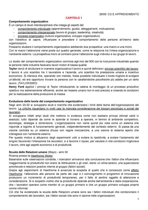 Psicologia Del Lavoro Riassunto Teoria E Pratica Del Comportamento