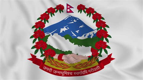 emblema nacional do nepal ou símbolo na bandeira. loop sem costura de ...