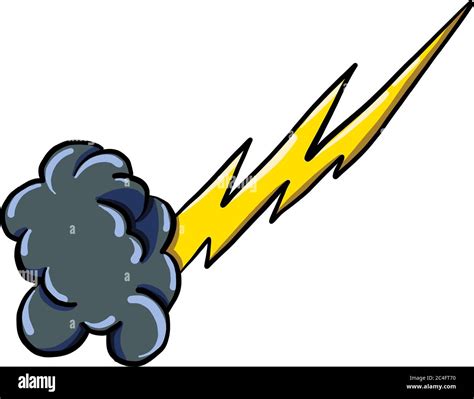 Thunder Strikes Illustration Vector On White Background Stock Vector