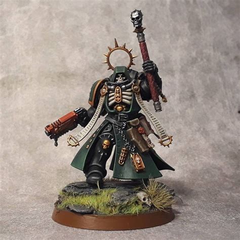 Stunning Dark Angels Primaris Interrogator Chaplain Miniature