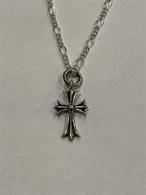 Chrome Hearts Chrome Hearts Cross Pendant Roll Chain Silver Necklace