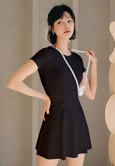 Buy Lycka Lmn Korean Lady Bikini Swimwear Black Online Zalora