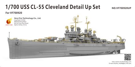 Nnt Modell Uss Cleveland Cl 55 Us Navy Light Cruiser Detail Up Set