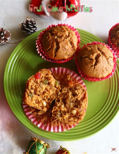 COOKING HOUR: Eggless fruit cake muffins recipe – Whole wheat christmas ...