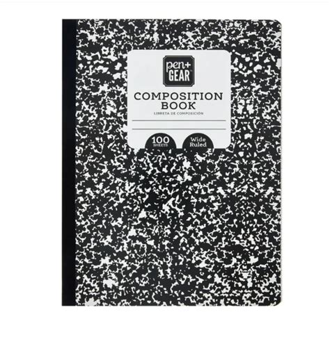 Pen Gear Composition Book Wide Ruled 100 Pages 975 X 75