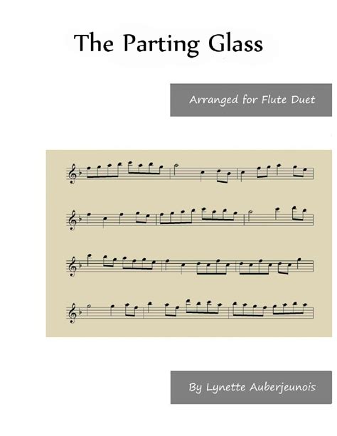 The Parting Glass Flute Duet Arr Lynette Auberjeunois Sheet Music