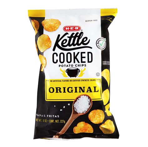 H-E-B Kettle Cooked Potato Chips - Original - Shop Chips at H-E-B