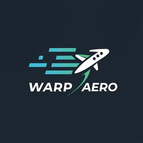 Logo Design For Warp Aero Futuristic Typography With Air Travel Symbol Ai Logo Maker