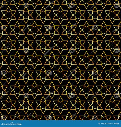 Golden Art Deco Seamless Pattern Luxury Decorative Geometrical