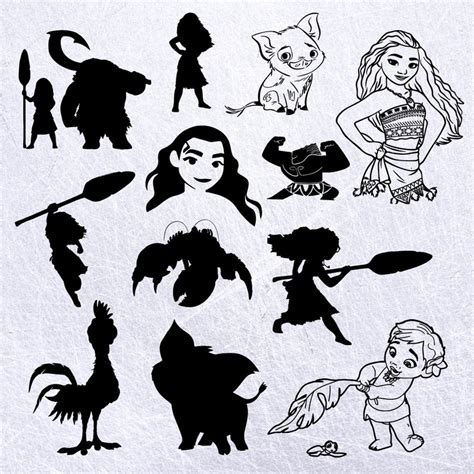 Pua Svg Bundle Moana Svg Bundle Moana Cut File Moana Clipart Moana