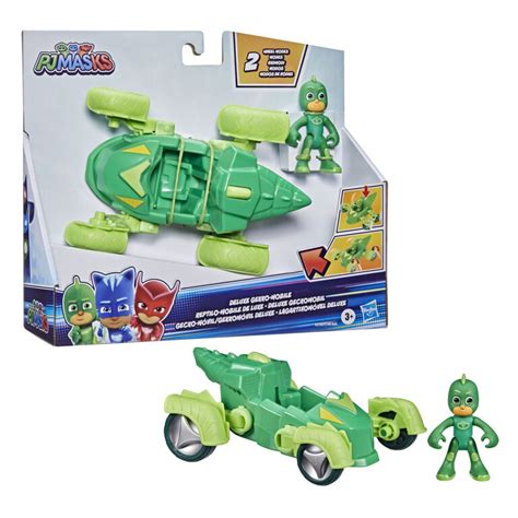 Pj Masks Gekko Deluxe Vehicle Preschool Toy Gekko Mobile Car With 2 Wheel Modes And Gekko