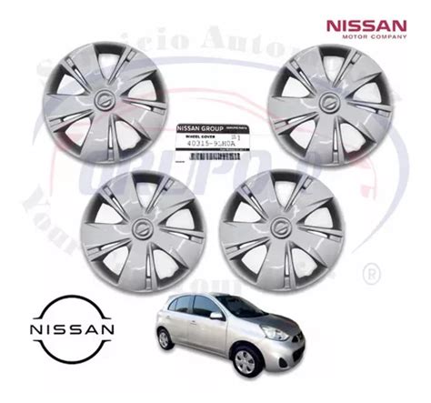 Kit Tapas Polveras March Rin Pulgadas Originales Nissan