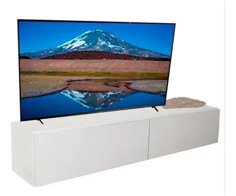 Rack Para Tv Led Lcd Melamina Minimalista Blanca Flotante En Venta En