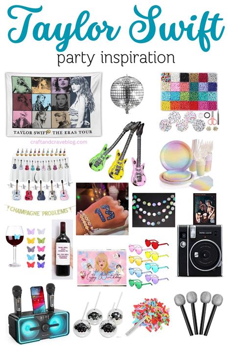 A Collage Of Party Items Including Drinks Candy And Candies With Text