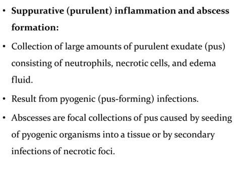 Morphologic Patterns Outcomes Of Acute Inflammation Pptx