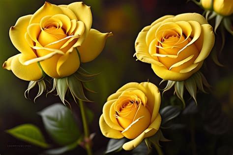 Premium Photo | Beautiful yellow rose