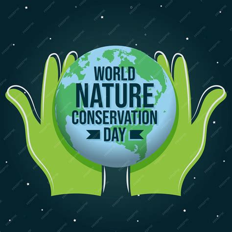 Premium Vector World Nature Conservation Day 28 July Space Background