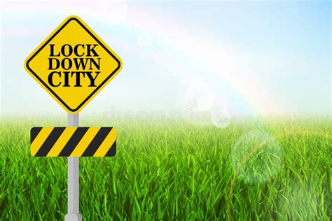 Lockdown City Sign Stock Image Image Of Lockdown Coronavirus