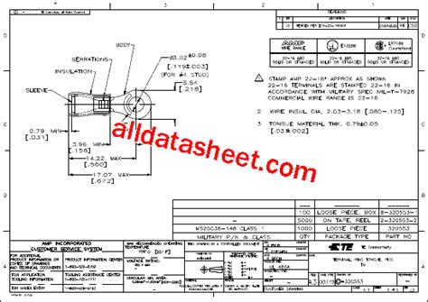 MS25036-148 Datasheet(PDF) - TE Connectivity Ltd