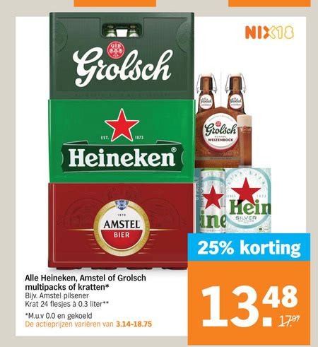 Amstel Krat Bier Blikje Bier Folder Aanbieding Bij Albert Heijn Details