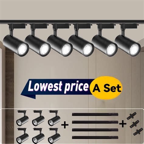 Canmeijia Led Track Light W W W W Full Set Of Cob Lights Spots