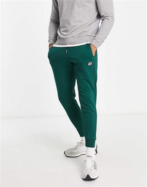 New Balance Small Logo Joggers In Dark Green Asos