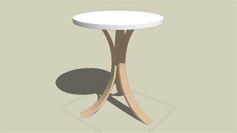 Nordic style wood coffee table round small LOWPOLY | 3D Warehouse