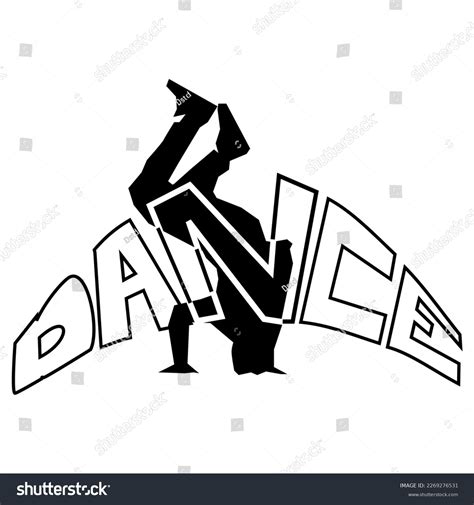 Detailed Vector Illustration Silhouettes Expressive Dance Stock Vector