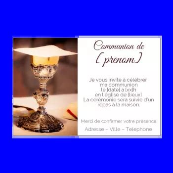 Faire Part de Communion à imprimer gratuit