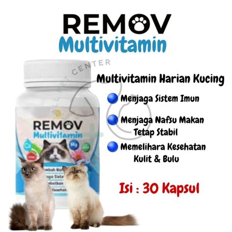 Jual Vitamin Kucing Harian Memelihara Imun Remov Multivitamin Shopee