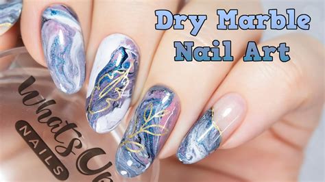 Dry Marble Nail Art Мраморный маникюр Youtube