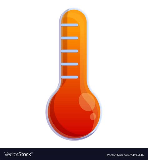 Global Warm High Temperature Icon Cartoon Style Vector Image