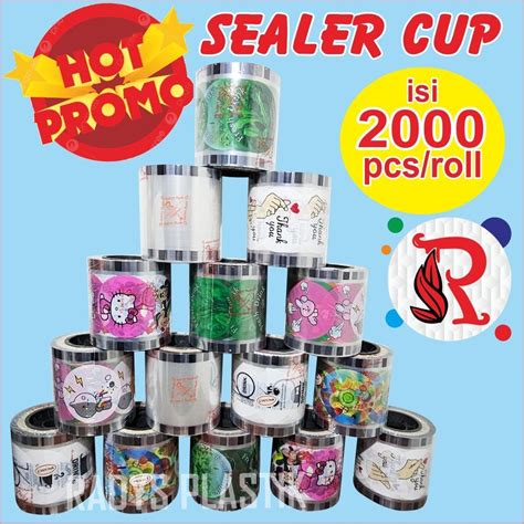 Jual PROMO PLASTIK LID SEAL CUP CUP SALLER ISI 2000 CUP DAUN