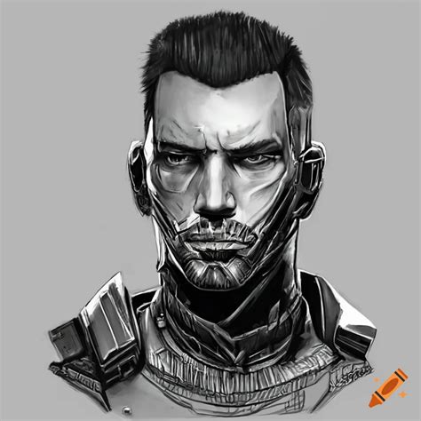 Image Of Male Commander Shepard From Cyberpunk 2077 On Craiyon