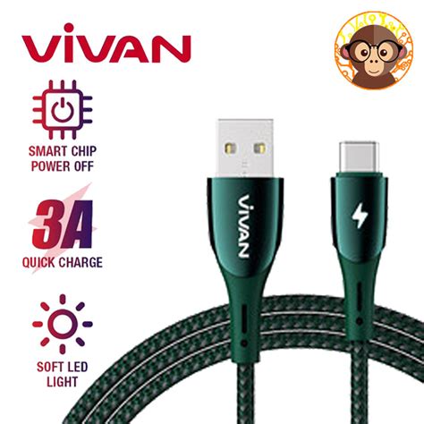 Jual Kabel Data Vivan Vzc S Type C A Cm Smart Chip Automatic