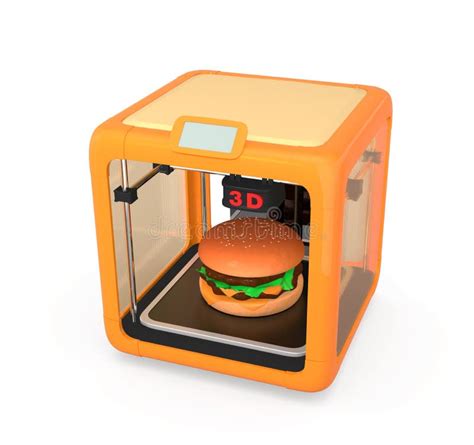 3d Printing Technology For Food Industry Stock Illustration