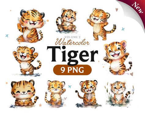 Cute Baby Cartoon Tiger