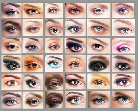 Mascara. Great Variety of Womens Eyes Stock Photo - Image of eyelid ...