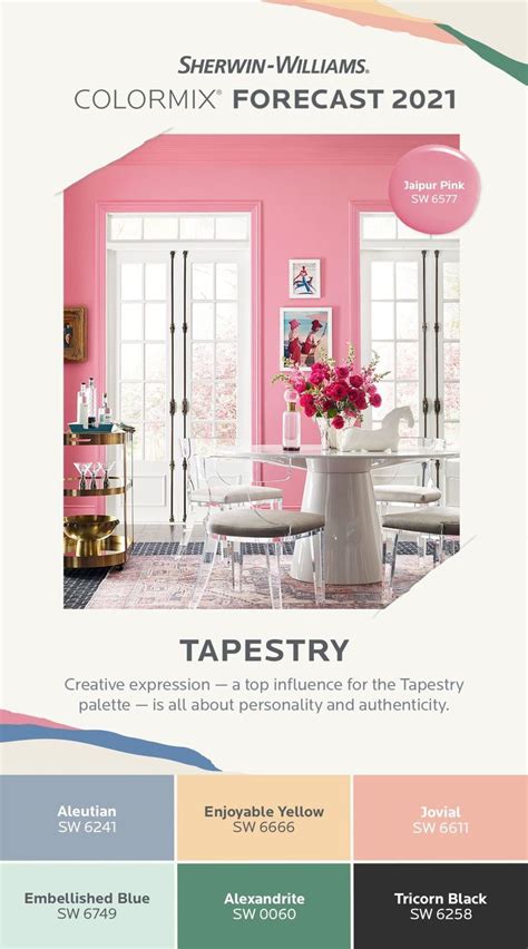 Sherwin Williams 2021 Colormix Forecast Tapestry Palette Paint